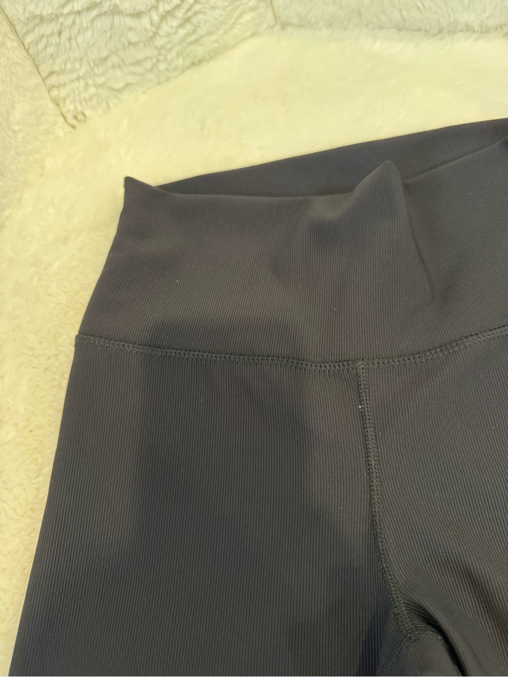 High-Waist Black Women’s Active Shorts - Picture 3 of 3